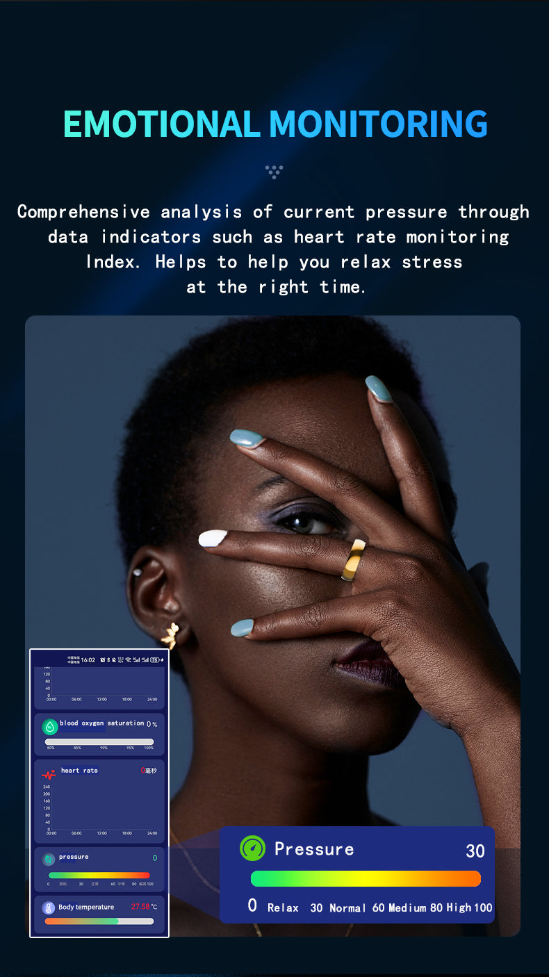 Smart Ring R100 Black – Health & Sleep Tracking Wearable – SmartRing